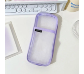 Estuche para lápices de malla transparente Simple, estuche para bolígrafos rectangulares estéticos coreanos resistentes al desgaste, examen de gran capacidad dedicado