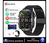 2024 New Bluetooth Call Smartwatch Men's Rugged Military Sports Heart Rate 3ATM Waterproof Outdoor Smart Watches For Android IOS
