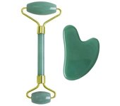 Fashion 2/3/4Pcs Natural Rose Quartz Obsidian Jade Roller Gua Sha Stone Set Gouache Scraper Facial Lifting Anti-Wrinkle Skin Care Tools