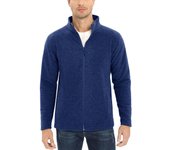 MAGCOMSEN Men's Full Zip Fleece Jacket Lightweight Stand Collar Jackets Soft Warm Windproof Casual Coats with Zipper Pockets