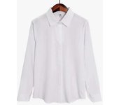 New Women's Shirts 2025 Summer Korean Style Black White Office Ladies Shirt Casual Long Sleeve Turndown Collar Career OL Blouses