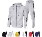 Casual Sports Suit Zipper Jacket+Sweatpants Running Suit Fleece Hoodie Sweatshirt,Thin and comfortable sports suit