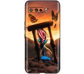 Case for ASUS ROG Phone 3 ZS661KS Case Black Matte Silicone Back Cover Phone Cases For ASUS zs661ks Flowers Fashion Bumper Capa