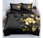 Juego de funda nórdica con diseño de flores en 3D, juego de cama con estampado Floral de tamaño King Queen, decoración de dormit