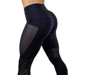 Women's Yoga Pants, Hollow Black Sports Mesh, Push Up Mesh For Gym, Running Sportswear