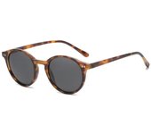 Gafas de sol polarizadas redondas retro para hombre y mujer, gafas de sol clásicas con montura de leopardo, gafas de sol negras de moda para conducir, gafas para hombre y mujer UV400