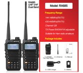 Retevis RA685 Walkie Talkie Ham Two-way Radio Stations Long Range Walkie-talkies Profesional UHF VHF USB Type C Charger 5W CHIRP