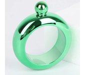 Accesorios para bebidas de 3,5 oz para whisky, Vodka, Alcohol, Frasco redondo y elegante, pulsera para botella de vino