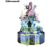 Microworld 3D Metal Puzzle Love Theme Music Box Model Kits DIY Jigsaw Desktop Decoration Toys Christmas Gifts For Girls Princess