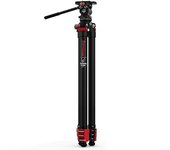 IFOOTAGE Tripod Gazelle TA3B with K3 Fluid Head, Professional Portable Travel Tripod Kit for Canon Nikon Sony  Cameras