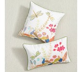 Luxury Embroidery Country Style Floral Pillows Case Sunflower Daisy Narcissus Embroidered Thick Linen Cushions Farmhouse Decor