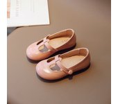 Spring Autumn Girls Princess Leather Shoes Cut-outs Simple Children's Flats Korean Style Kids Solid Color Causal Shoes Fashion