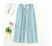Cotton and artificial spring/summer women's beach can be worn s. Large size cotton silk casual wear, nine point pants