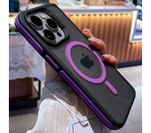 Nueva funda de teléfono magnética esmerilada mate Bicolor para iPhone 16 15 14 Plus 13 12 11 Pro Max cubierta dura translúcida a prueba de golpes