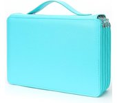 Colored Pencil Case - 200 Slots Pencil Holder with Zipper Closure Twill Fabric Large Capacity Pencil Case for Watercolor Pens or Markers, Pencil Case Organizer for Artist