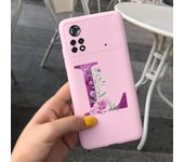 For Xiaomi Poco X4 Pro 5G Case Soft Letters Alphabet Painted Phone Cover For Xiaomi Poco M4 Pro 4G Funda PocoX4 M4 Pro 2022 Capa