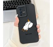 Lovely Painted Phone Case For Vivo V23 5G V23e V23 Pro Silicone Anti-knock Soft Cover Funda Vivo V2130 V2132 Panda Cat Animals