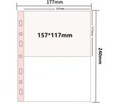 A5 7 Ring Binder Refill Sleeves Clear 1 2 3 4 Pockets Double Sided 4x6 10x15 Photocard Postcard Sleeve PVC Free Photo Album Page