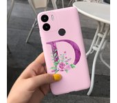 For Redmi A1 2022 Phone Case Cover Pink Cherry Blossom Bling Letters For Cover Xiaomi RedmiA1 a1 Shockproof Silicone Coque Funda