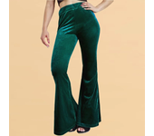 Women's New Fashion Velvet Flare Pants Solid Color Elastic Elastic High-waisted Casual Flared Long Pants Women Clothing Y2k
