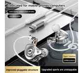 Digital Chip Wired Earphones 3.5 mm AUX/Type C HIFI In-Ear Pluggable Headsets With MIC For Samsung Huawei Xiaomi OPPO iPad PC