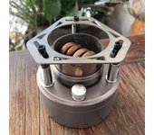 Portable, small, lightweight outdoor camping, hiking, picnicking, pressurized alcohol burner, aluminum alloy liquid gas stove,
