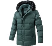 Chaqueta larga con capucha para hombre, abrigo cálido de lana gruesa a prueba de viento, Parka con Cuello de piel, chaqueta informal clásica, invierno, 2024