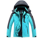 Women Men Winter Fashion Ski Snowboard Jacket Thermal Fleece Waterproof Fish Casual Work Rain Jacket Coat Windbreaker Parka