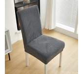 2/4/6 pieces per set Jacquard Polar Fleece Dining Chair Covers - Stretch Fit, Pet-claw resistant & stain proof, Easy Slip-On Design for Home & Hotel Use