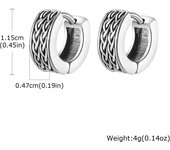 Vikings punk men's and boys' earrings, sainless seel HIES earrings wih vinage Celic knos, grea hip-hop sree jewelry