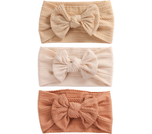 3Pcs Newborn Baby Headband For Girls Kids Elastic Knit Bow Soft Nylon Headwear Girls Hair Accessories