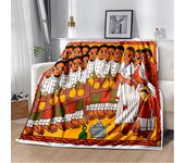 Ethiopian Painting Art Africa Blanket,Soft Throw Blanket for Home Bedroom Bed Sofa Picnic Travel Office Rest Cover Blanket Kids