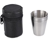 5Pcs/set 30/70ml With Case Wine Glass Portable Practical Outdoor Stainless Steel Cups Camping Travel Drinkware for Whisky