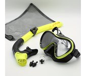 Máscara de buceo profesional de silicona y tubo de respiración, gafas de buceo con cristal templado antivaho, equipo de snorkel