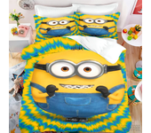 Anime M-Minions Love Child Duvet Cover Set HD Comforter Cover Bedclothes for Kids Bedding Sets Bedroom Decor