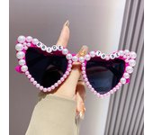 Nuevo amor perla gafas de sol alfabeto gafas Internet celebridad al aire libre calle gafas de sol
