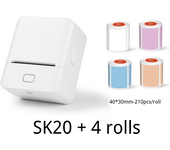 KAYSION SK20 Portable Thermal Printer With 4 Rolls Labels Self-adhesive Label Printer Mini Bluetooth Sticker Marker Pocket Printer