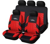 AUTOYOUTH Full Set Universal Polyester Fabric Auto Protect Covers Car Seat Protector Pink for Women Girls