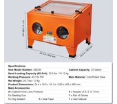 SucceBuy  Sandblasting Cabinet, 40-120 PSI Portable Benchtop Sand Blasting Cabinet, Heavy-Duty Steel Sand Blaster with Blasting Gun & 4 Ceramic Nozzles for Paint, Stain, and Rust Removal