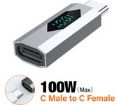 PD 100W 60W USB C to Type C  L Adapter Fast Charging LED Digital Display USB C Data Converter For iPhone 15 Pro Sumsung Macbook