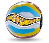 925 Sterling Silver Creative Colorful Balloon Zircon Beads Fit Pandora Original Bracelet Charms Beads Women's Jewelry Gift