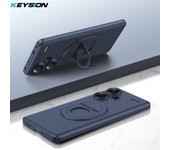 KEYSION Shockproof Case for Xiaomi POCO X6 Pro 5G Matte Hard Plastic Ring Stand Phone Back Cover for Redmi Note 13 5G 13 Pro+ 5G