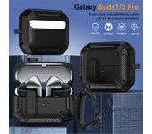 Earphone Case For Samsung Galaxy Buds 3 / 3 Pro Contrast Color With Switch and Key Chain
