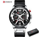 CURREN Casual Sport Watches for Men Top Brand Luxury Military Leather Wrist Watch Man Clock Fashion Chronograph Wristwatch