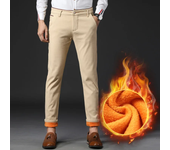 Korean fashionable men's raight leg warm and thick casual snow new tight busine pan, winter