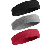 Sports Sweatbands Headband for Men & Women - Moisture Wicking Terry Cloth