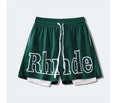 Pantalones cortos de malla de doble capa para baloncesto, correr, Fitness, playa, Verano