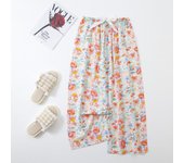 Cotton and artificial spring/summer women's beach can be worn s. Large size cotton silk casual wear, nine point pants