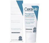 CeraVe Therapeutic Hand Cream for Dry Cracked Hands With Hyaluronic Acid and Niacinamide, Fragrance Free 3 Ounce