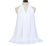 Gorros Hijab de Jersey liso en 20 colores, bufanda de algodón y poliéster, chales elásticos, Foulard largo y suave, diadema musulmana, redecilla de 170x60Cm